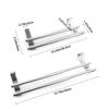 Silver Double Telescopic Towel Rack Stainless Steel Wall Mounted Towel Hanging Rack Retractable Adjustable Door Hanger Kitchen