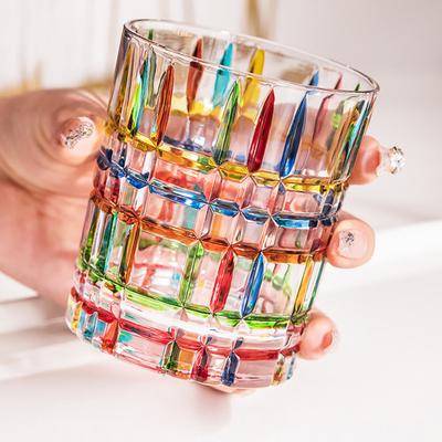 Colorful Hand-Painted Whisky Glasses Gothic Rock Style Wine Glass Dazzling Colored Soda Lime Glassware