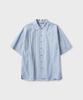 NONBLANK Natural Wrinkle Half Sleeve Shirt_Sky Blue