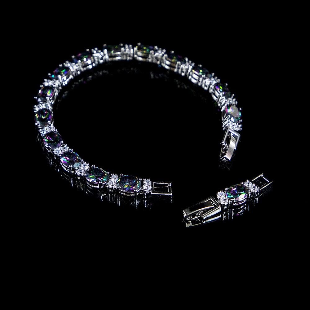 Buntes Kristallarmband, AAA-Zirkon-Armband, Diamant, hochwertiger Damen-All-Match-Schmuck