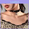 Leather Skull Choker With Metal Rivets For Goth Fashion And Alternative Looks