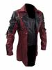 High quality, European and American men's locomotive plus size medieval leather jacket men