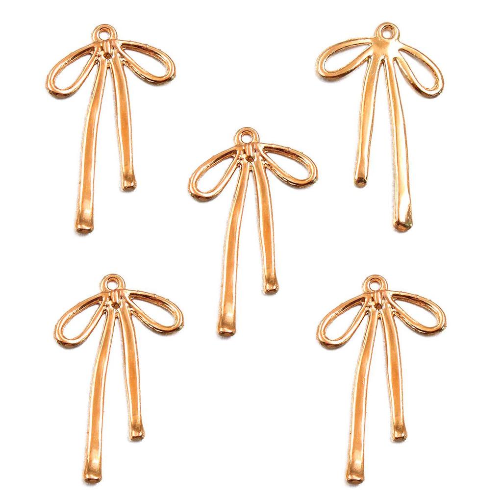23 Styles Bowknot DIY Alloy Hollow Pendant Charm for Handmade Necklace & Bracelet