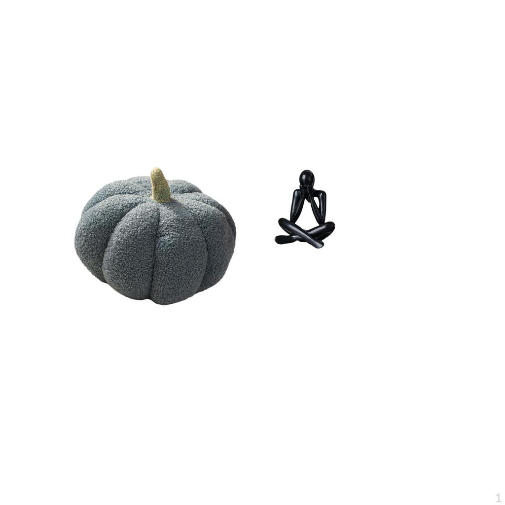 Enchanting Pumpkin Sculpture Decorative Cushion Ornament for Modern Living Room Bedroom Sofa And