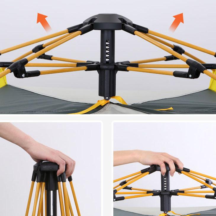 3-4 Person Outdoor Rainproof Tent Ultralight Waterproof Windproof Anti UV Backpacking Hiking Family Folding Camping Shelter