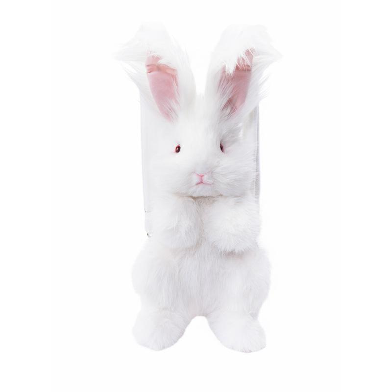 

2026 Simulation Angora Rabbit Backpack Storage Bags High-Quality Realistic Long-Fur Cute Skin-Friendly Storage Bag Birthday Gift