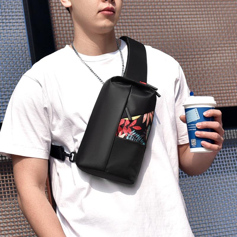 Unisex Crossbody Chest Bag - Lightweight Adjustable Shoulder Strap, Large Capacity, Printed Pattern,Suitable for Daily Commuting