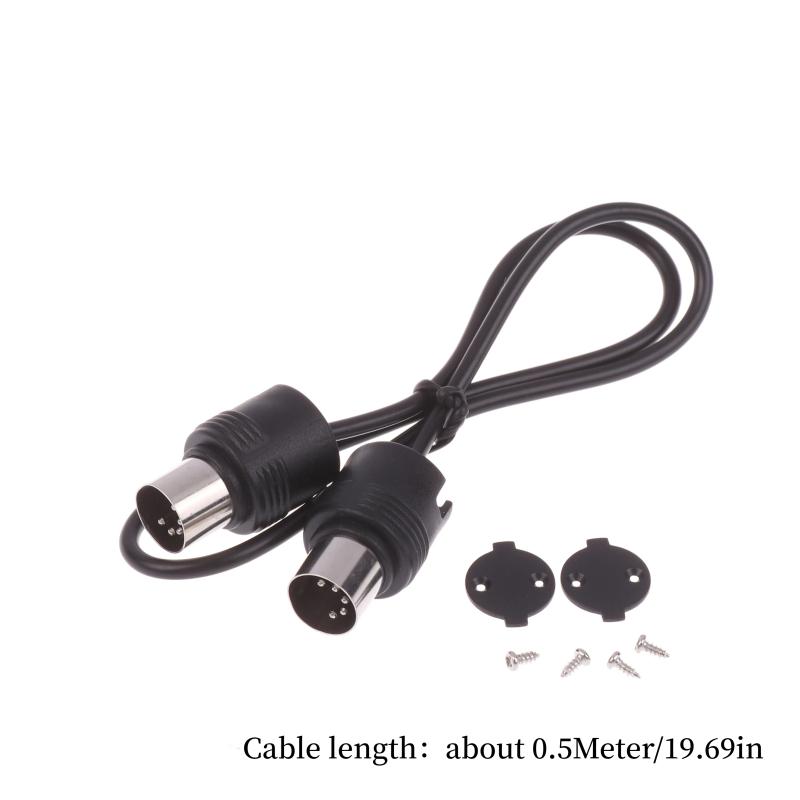 1Pc 360° 5 Pin MIDI Male To Male Cable For Electric Piano Keyboard Effector Sound Card Extension Transmission Cord