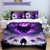 3pcs Solo Leveling Sung Jin-woo2 pattern bedding set duvet cover set includes duvet cover &pillowcases, perfect all season bedroom decoration & gift