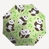 1 Stück Panda Bambus Automatisches Öffnen/Schließen, Ganzjahres Tragbarer Faltregenschirm, Reisen, Alltag, Formelle Anlässe - Kompakter Luxus Sonnenschirm, Outdoor Zubehör