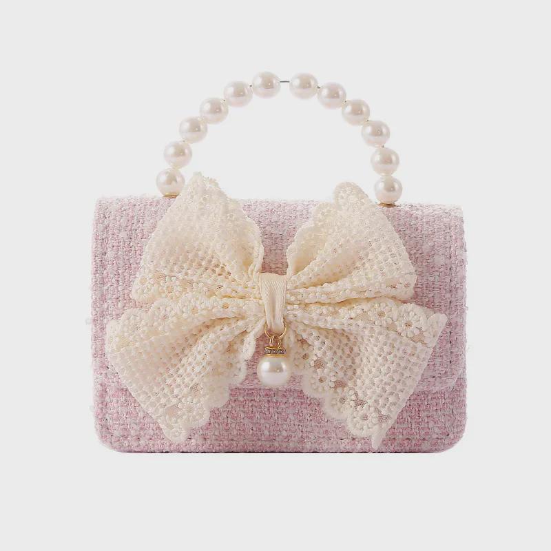 Winter Pearl Bow Princess Handbag: Cute, Versatile Crossbody Coin Purse