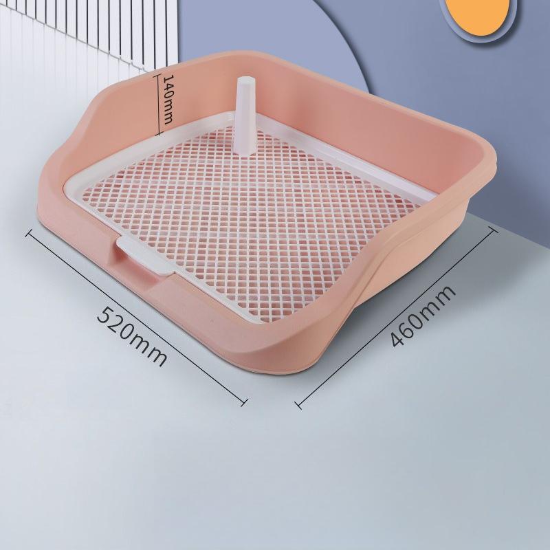 Middle Large Dogs Fenced Toilet Splash Proof Leak Proof Dog Urinal Pet Cleaning Toilet Basin Large Size Pet Litter Box Training Toilet 52*46*14cm