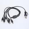 Multi Charging Cable 6Port USB Charging Cord with Type C and USB Connectors for Electronics 150cm/50cm Length