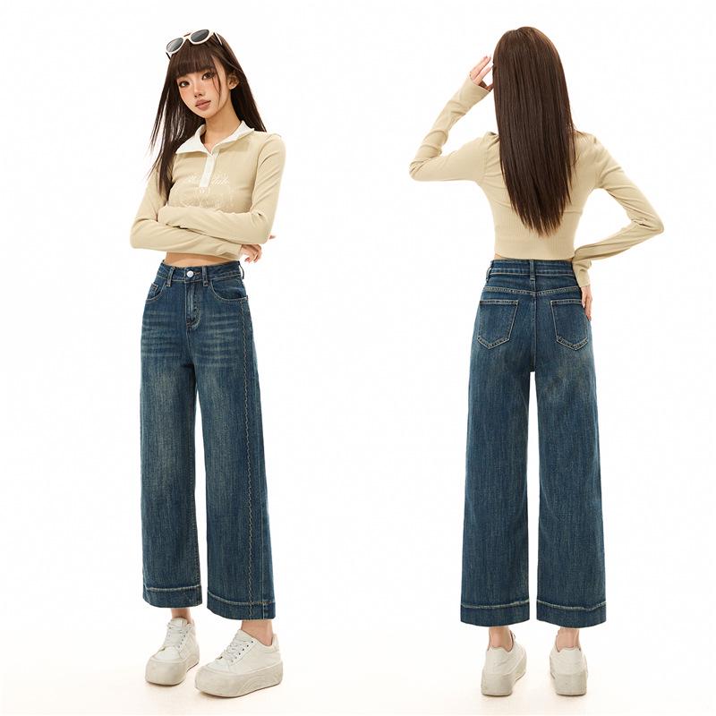 Women's Petite Retro Cropped Wide-Leg Jeans - Spring/Summer 2026