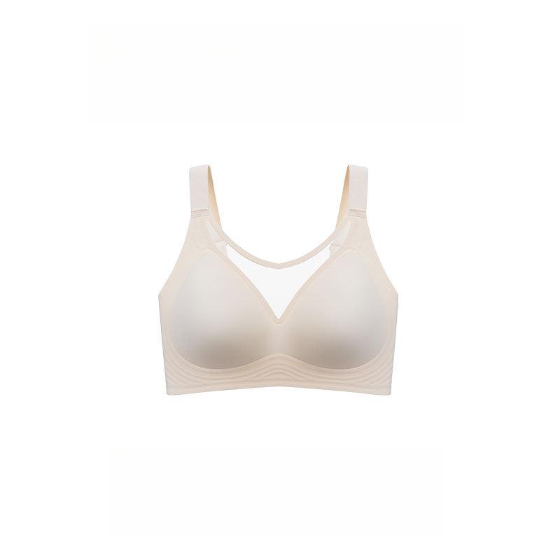 No Trace Bra Women's Strapless Bra Women's Breast Collection Accessory Anti Sagging Large Size No Steel Ring Full Cup Bra