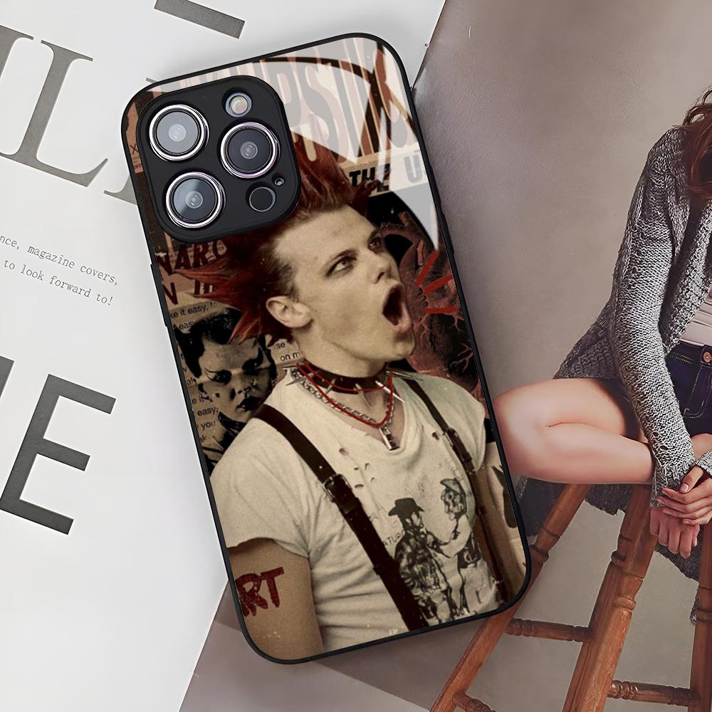 Yungblud Pouzdro na telefon s jahodovými rty pro Iphone 17 Air 16 15 14 12 11 13 Pro Max Mini Se Puls skleněný kryt