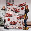 fire truck Theme Printed Blanket - Perfect for Couch, Bed, Travel & Outdoor Use | Machine Washable, Cozy & Durable.