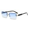 Korean Fashion Aviator Sunglasses For Men And Women Metal Small Square Frame Gradient Lens Shades Glasses Outdoor UV Resistance