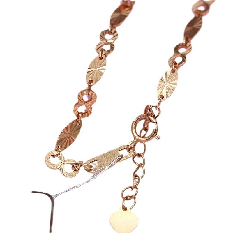 Purple Gold Flower Chain Rose Gold Plated Chain Fashion Temperament Shining Color Gold Necklace