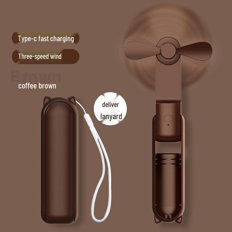 Portable Two-in-One Mini Fan & Power Bank with Long Battery Life for Outdoor Use