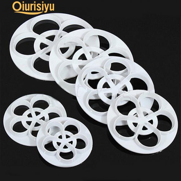 6 Bucuri Fondant Tort Sugarcraft Rose Flower Cookie Mold