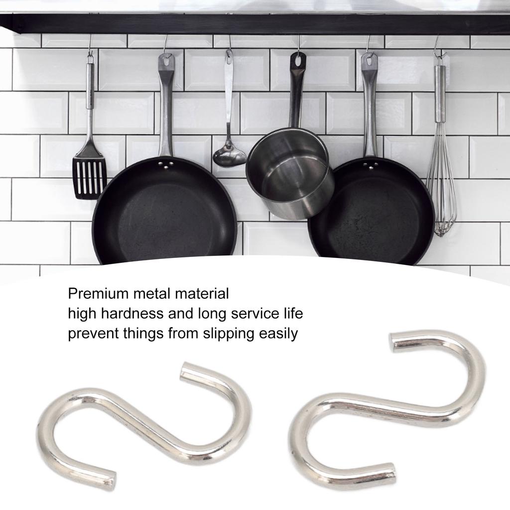 10Pcs S Shaped Hooks Strong Thickened Metal S Shaped Widely Used Small S Hooks for Clothes Bags Utensils