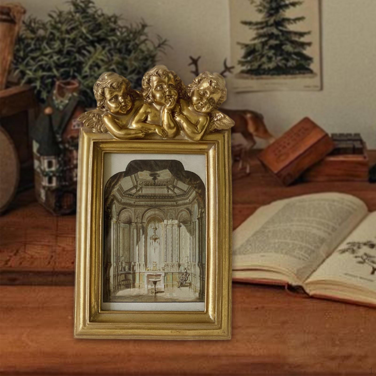 

Picture Frame, Ornate Photo Gallery Art for Tabletop and Wall Mounting