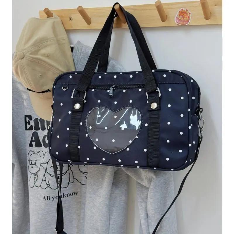Harajuku Polka Dot Cute Sweet Ita Bag Y2K Comic Exhibition Shoulder Bag Women'S Daily Commuting Casual Portable Crossbody Bag