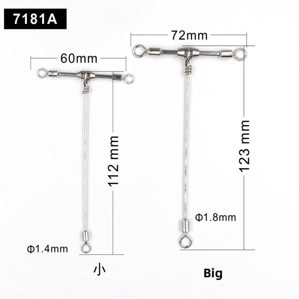Cross-Line Luminous Beads Saltwater Fishing Barrel Swivel Lure Connector Lure Fishing