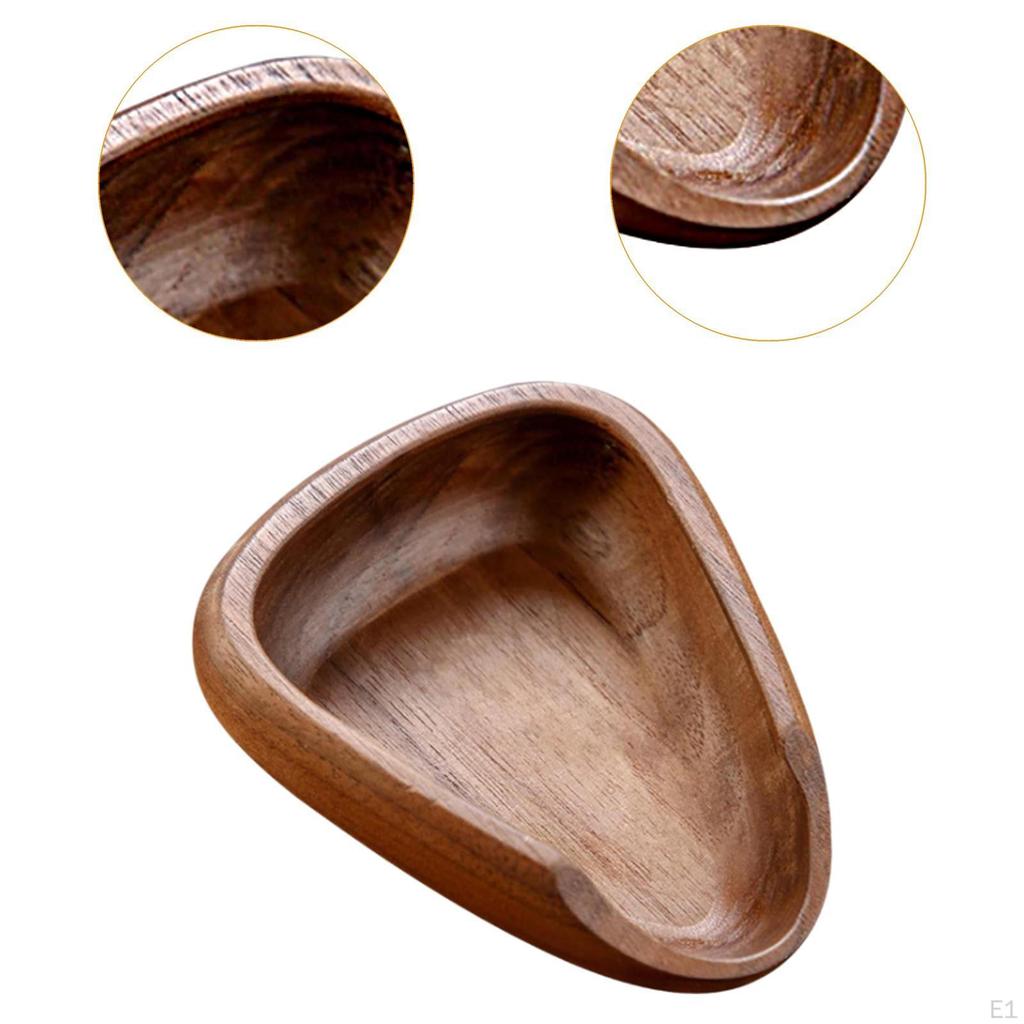 Triangular Wood Coffee Beans Cup Display Tray Tool 10x8x2.8cm Multipurpose