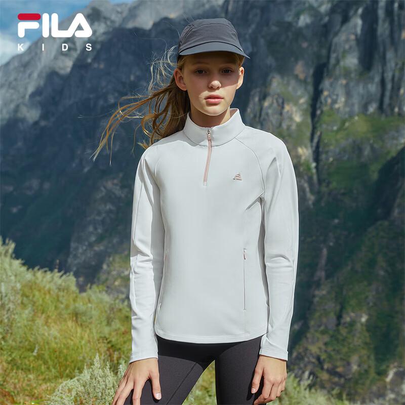 FILA Girls  Sporty Stand Collar Long Sleeve T-Shirt 130