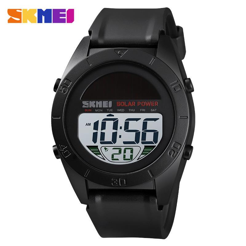 

Fashion Multifunctional Student Sports Solar Watch Waterproof Men s Camouflage Electronic Watch чорний