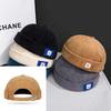 Hip Hop Corduroy Beanie Caps Solid Color Vintage Dome Hat Retro Brimless Hat  Men Women