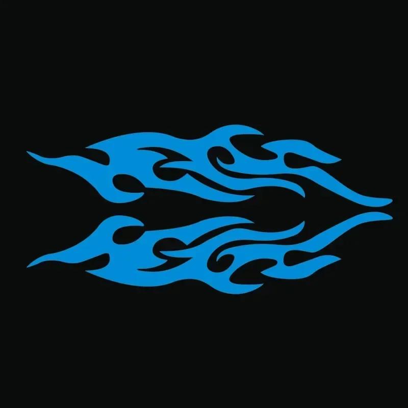 Evrensel Kendin Yap Alev Vinil Çıkartma Etiketi Su Geçirmez Araba Motosiklet Benzin Deposu İçin Su Geçirmez Motosiklet Alev Çıkartma Kiti Çıkartmalar