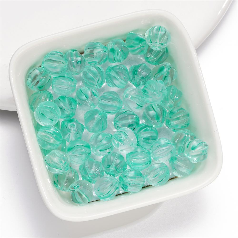 20/50pcs 8mm Glass Pumpkin Beads Spacer Bead for Bracelet Necklace Earrings Keychain DIY Halloween Jewelry Making Accessories