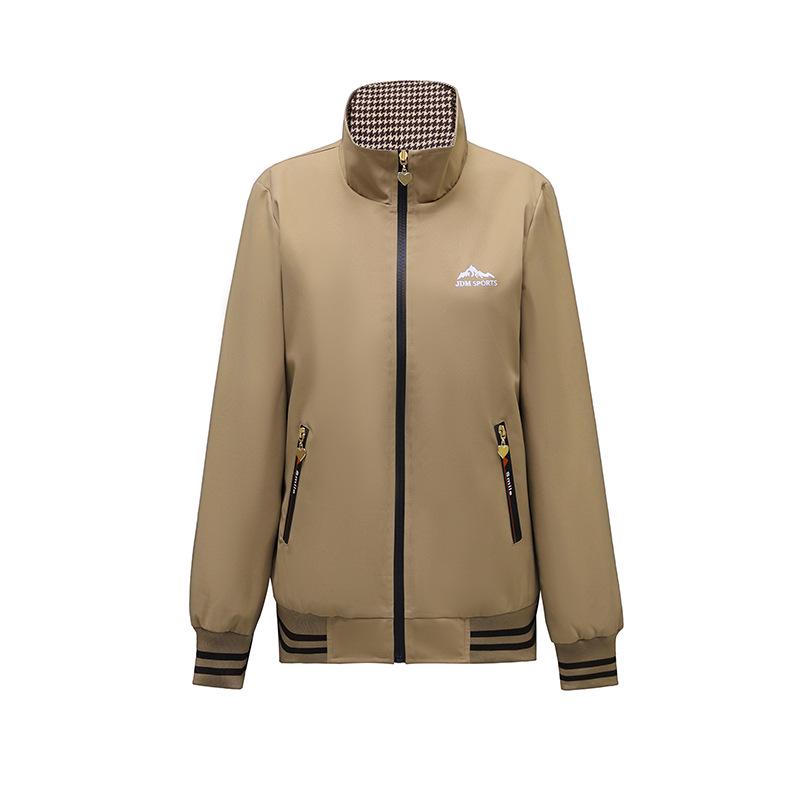 Women's Spring & Autumn 2025 Stylish Stand Collar Double-Sided Cardigan Coat for Middle-Aged Mothers