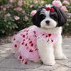 Ruffle Trim Dog Tulle Skirt Thin Breathable Puppy Wedding Dress Dog Summer Vest  Casual Fashion