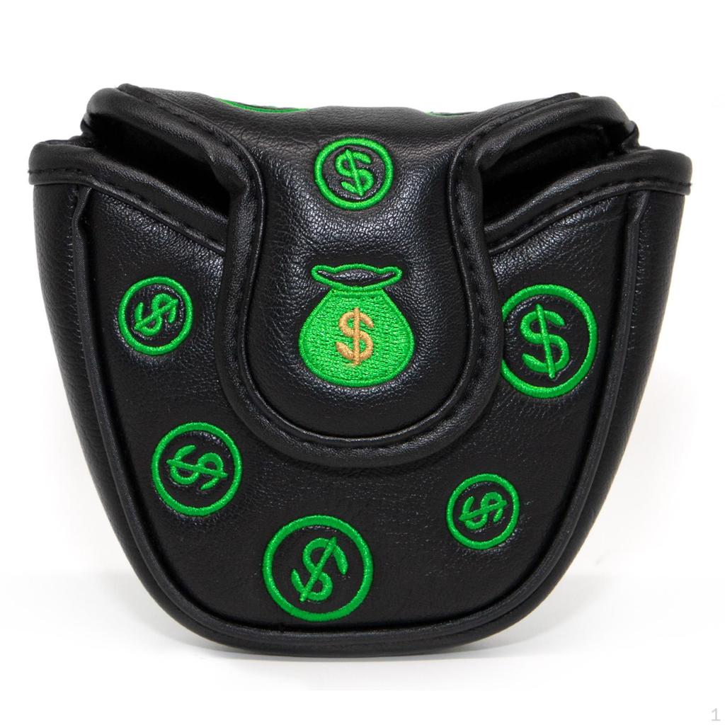 Durable Golf Mallet Putter Head Cover, Club Headcovers, Embroidery Wrap Easy for Golfers Women