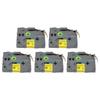 5pcs Label Maker Tape Black On Yellow 2mm TZE231 Strong Adhesive Laminated Label Printing Tape