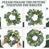 8 Pcs Candle Rings Artificial Eucalyptus Leaves Wreaths Candle Rings Wreaths Greenery Wreath Candle Rings for Pillars Boho Wreath Pillar