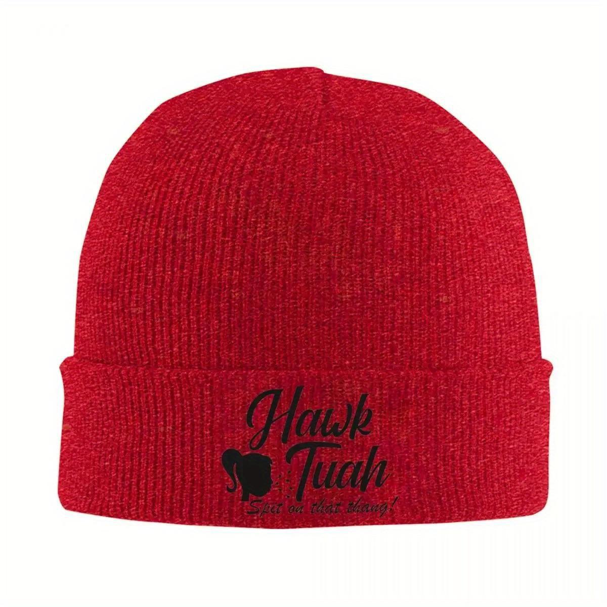 Hawk Tuah Spit On That Thing Knitted Hat Womens Unisexs Skullies Beanies Winter Hats Funny Pop Meme Casual Melon Cap