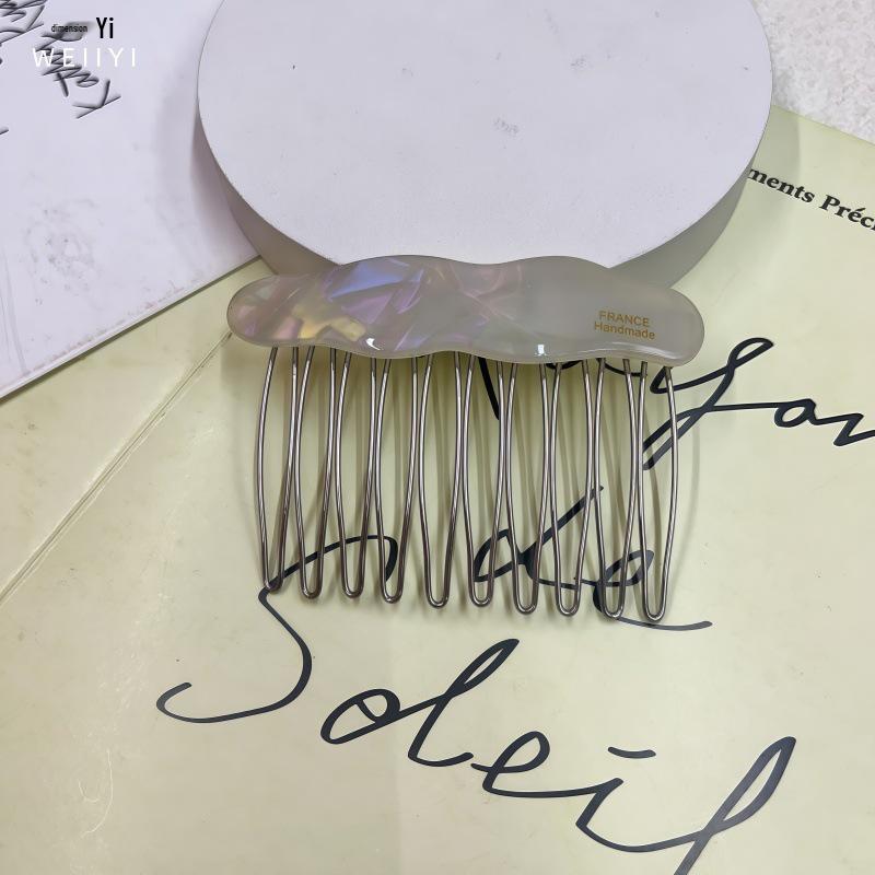 Wei Yi Stylish Acetate Hairpin Comb for Bangs - High-End Textured Design
