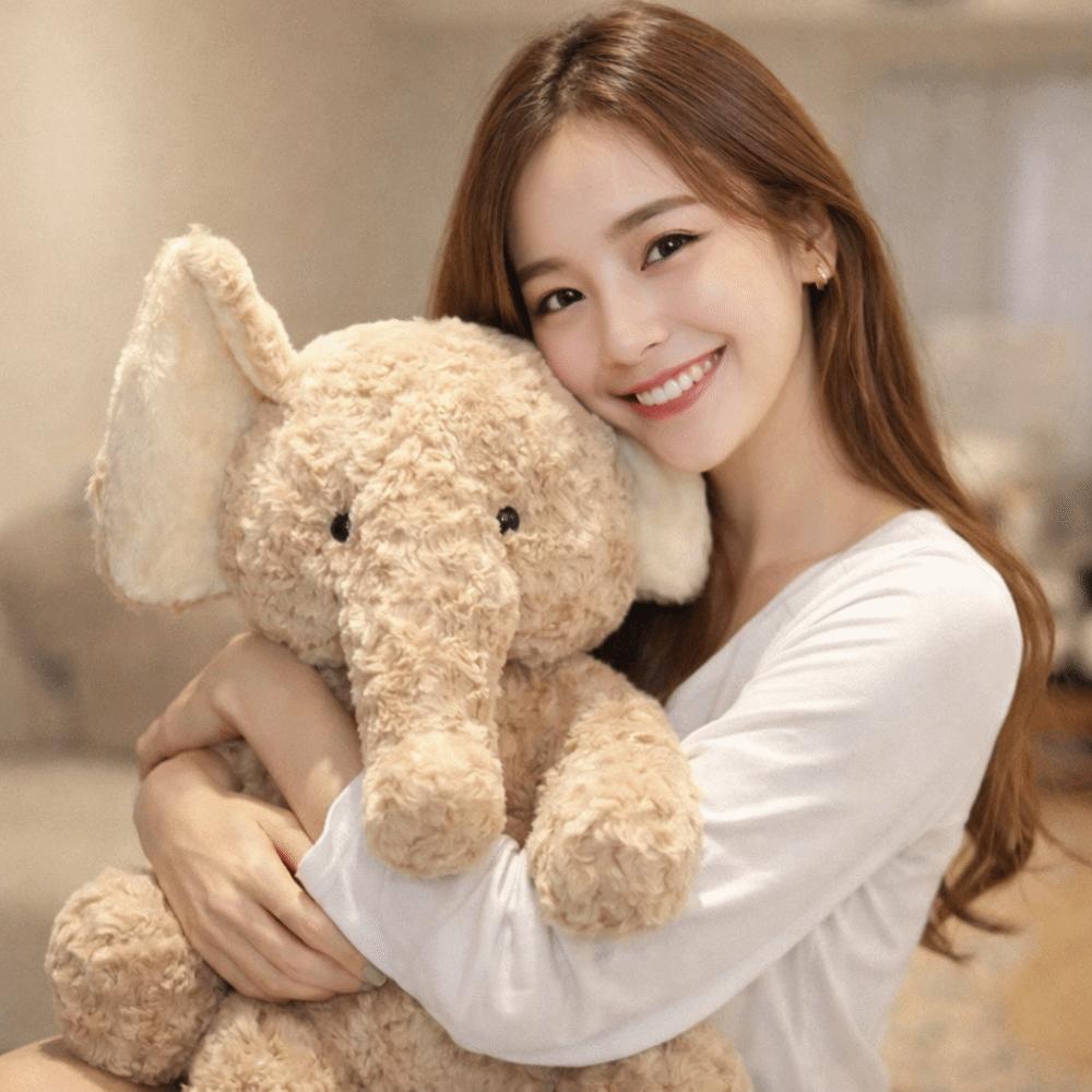 Comfortable Elephant Plush Toy Cute Stuffed Elephant Companion Doll Plush Elephant  Birthday Gift