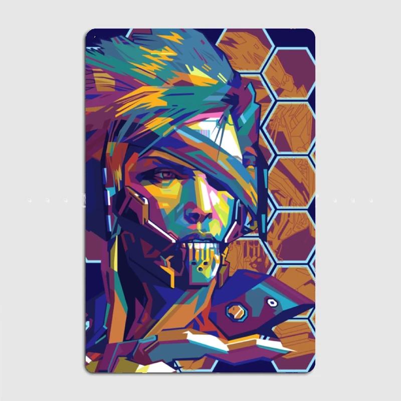 DORA Tin Sign Metal Gear Solid Red Alert Metal Plaque Poster Mural Painting Retro Pub Garage Tin Sign Posters