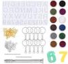 DIY Epoxy Resin Crystal Letter Silicone Set for Key Pendant Crafting