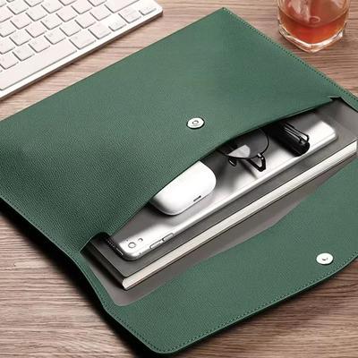 1PC Faux Leather Document Bag Business Information Bag A4 Folder School and Office Supplies Magnetic Buckle Storage Bag
