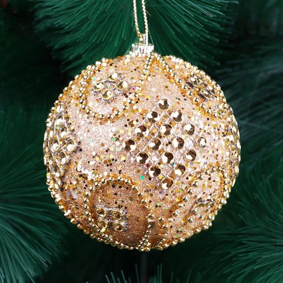Christmas Balls Pendants Rhinestone Anti-deformed Decoration Holiday Gift Festival Balls Pendants Party Supplies