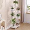 Metal Plant Shelf Ladder Display Stand for Indoor Decor Tiered Flower Rack for Living Room Decoration Versatile Storage