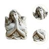 Praying Angel Bust Garden Statue Planter White Organizer Decors Container Flower Pot for Office