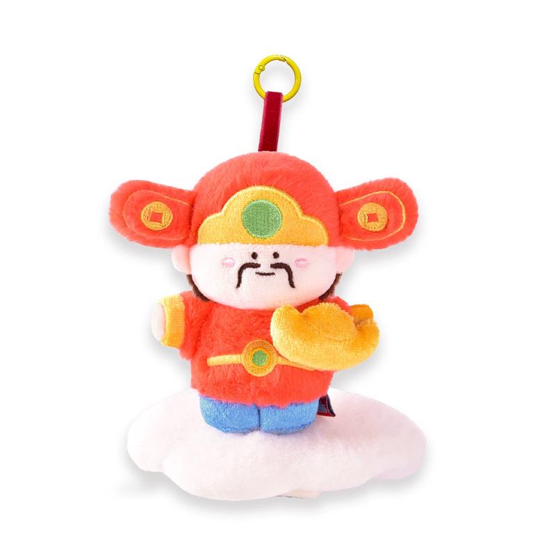 NuNu Style Chinese God of Wealth Door Gods Guan Erye Refrigerator Sticker & Keychain Plush Pendant